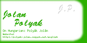 jolan polyak business card